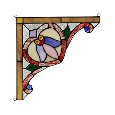 Chloe Lighting Chloe Lighting CH3P108RV10-CGP Aristella Victorian Tiffany-Glass Window Panel - 10 in. CH3P108RV10-CGP